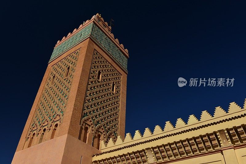 清真寺De La Kasbah，马拉喀什，摩洛哥，非洲。